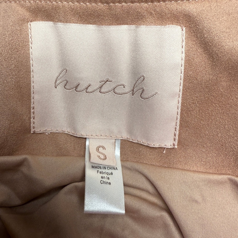 Hutch Women's Pink Suede Drape Front Waterfall Cardigan Jacket Size Small - Picture 3 of 15